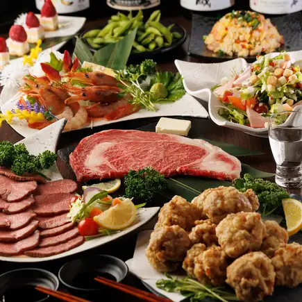 【周一至周四及周六至周日】伊梅尔套餐,选用来自稚内港的新鲜海鲜和十胜嫩牛肉,并包含 2 小时畅饮。