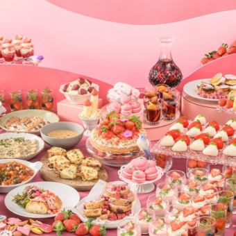 【1月8日～3月】<ランチ>至福のいちごビュッフェ～アセット・デセールと赤と白の魔法～