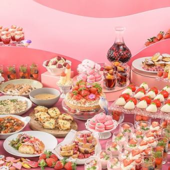 【1月8日～3月】<ランチ>生ビール飲み放題付・至福のいちごビュッフェ
