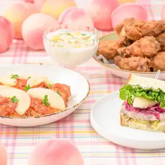 【7月8月】<ランチ>5種のワイン飲み放題付・～夏桃の贅沢スイーツブッフェ～ 8300円