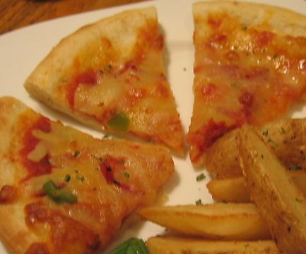 Mix pizza (half) with fries