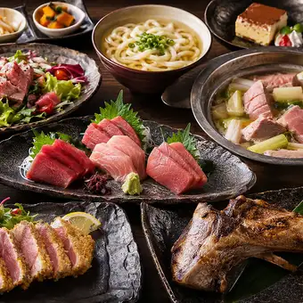 【３H飲放】本鮪ねぎま鍋×日替マグロ焼きや鮪レアカツに希少部位『粋』全8品5910円⇒5000円