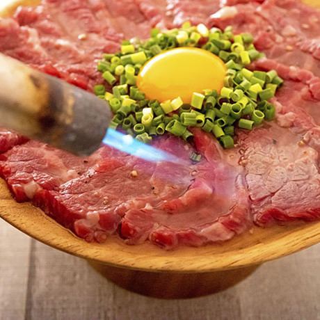Grilled wagyu beef carpaccio