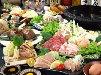 [Recommended for parties! Deluxe course with your choice of pot] 4,000 yen including all-you-can-drink!! 9 dishes in total