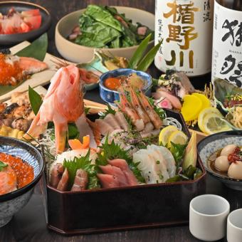 E [3-hour all-you-can-drink included] Seafood Treasure Box, Horse Sashimi, and Charcoal Grilled Yakitori All-You-Can-Eat ◎ Kou Course [5,980 yen → 5,480 yen]