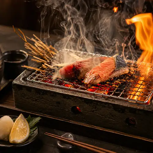 All-you-can-eat robatayaki with a wide variety of options