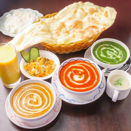 本場の味を楽しめる、カレーとナンもご用意◎
