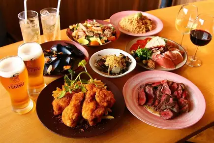 【大人数で集まるときにオススメ!】みなもとのパーティプラン　2時間飲み放題付き