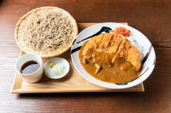 Soba restaurant's cutlet curry set (Nihachi soba or Sanuki udon)