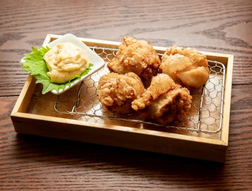 Fried chicken at a soba restaurant