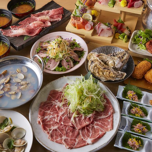 鮮度抜群の海鮮、国産和牛などを使った自慢の宴会用コース♪最大3時間飲み放題付き！新越谷周辺での宴会に