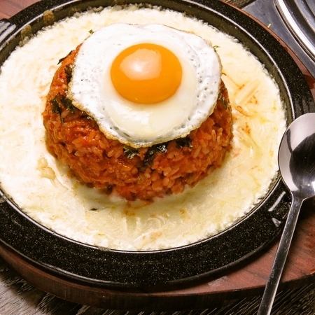 Cheese kimchi fried rice