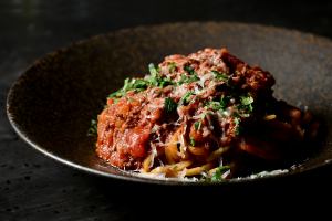 Coarse-ground Bolognese, Kyoto Menya Teigaku Extra-thick Noodles