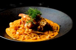 Shrimp bisque linguine