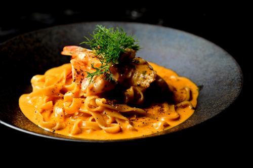 Shrimp bisque linguine