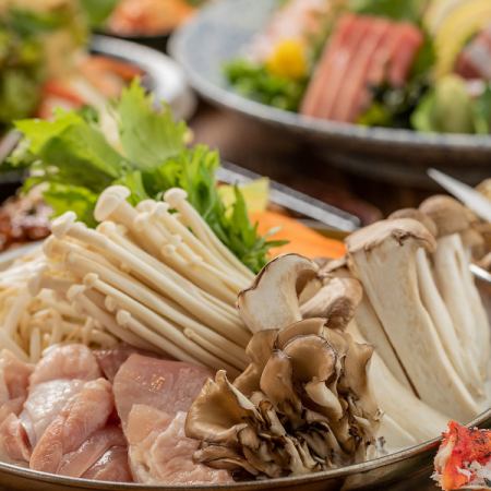 [Special Course] Perfect for a New Year's party!! Chicken hotpot as the main dish!! 9 luxurious dishes with 2.5 hours of all-you-can-drink ⇒ 4,500 yen!! Perfect for banquets