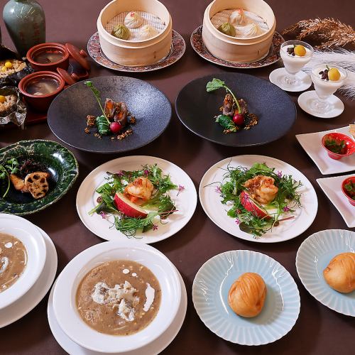 [Dinner only from September 1st to November 30th] "Autumn Lapis Lazuli Course" with 2 hours of all-you-can-drink.A total of 8 dishes including shark fin soup.