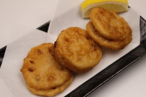 Deep-fried lotus root and chicken (3 pieces)