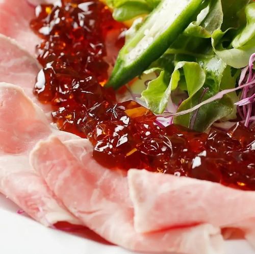 ポン酢ジュレで食べる弓豚のローストポーク