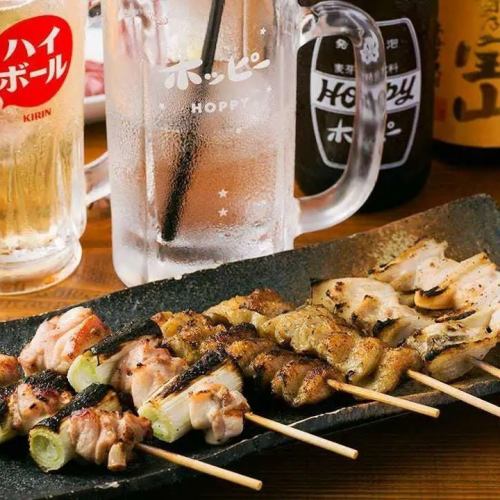 炭火焼鳥10本盛り合わせ