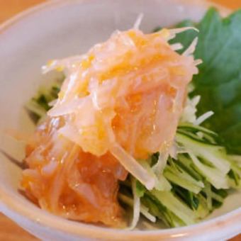 梅子水晶 / 毛豆 / 涼拌豆腐（肉醬） / 涼拌番茄 各一個