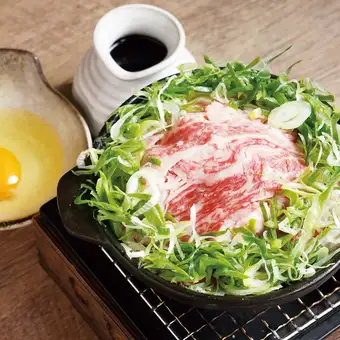 黒毛和牛の東京葱すき焼き