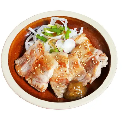 烤Joshu猪肉配青辣椒味噌酱