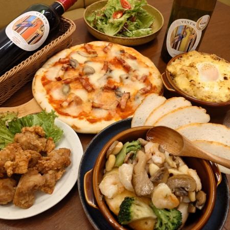 週末限定パーティープラン2時間飲み放題付 スタンダードコース 全6品 4500円(税込) 2名様~OK