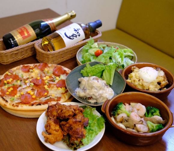 週末限定パーティープラン2時間飲み放題付　スペシャルコース　全７品　5500円(税込) 2名様～OK