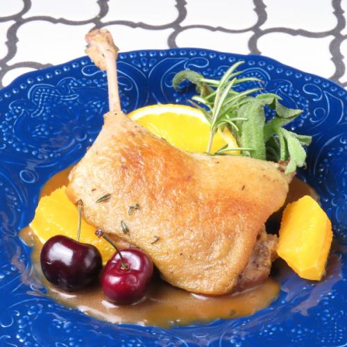オレンジ香る紅茶鴨のコンフィ