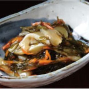 Squid sashimi pickled in Matsumae