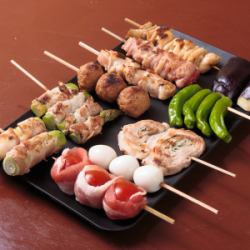 Breast wasabi skewers