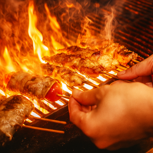 正宗炭火烤鸡肉串 55日元起