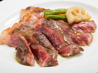 [Domestic Wagyu sirloin steak x 3 types of seafood] 90 minutes LO [all-you-can-drink included] 7-course course 8,500 yen ⇒ 7,950 yen (tax included)