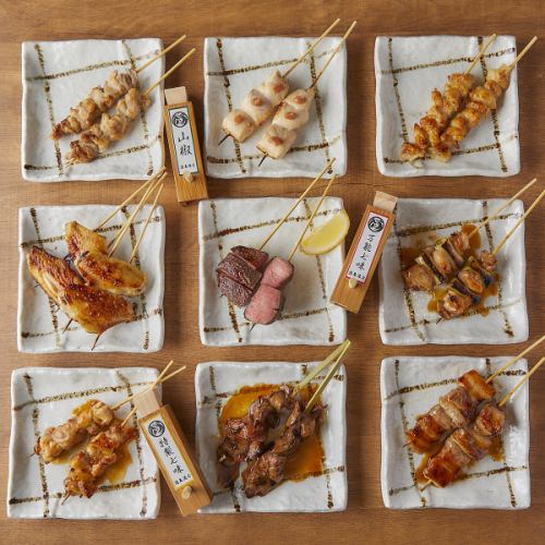 宮崎駅徒歩2分♪宴会などにもピッタリなコースは2時間飲み放題付3500円から!こだわりの焼鳥と牛タン。