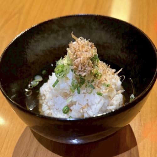 お茶漬け(たこわさ/チャンジャ)パイタン茶漬け(水餃子)　