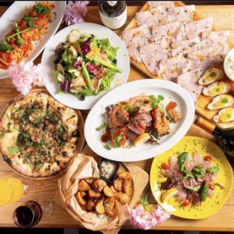 ◆カルパッチョ×国産牛イチボと有頭海老のグリル【GRAN FIORE～特別な花～】全13品4850円(税込)