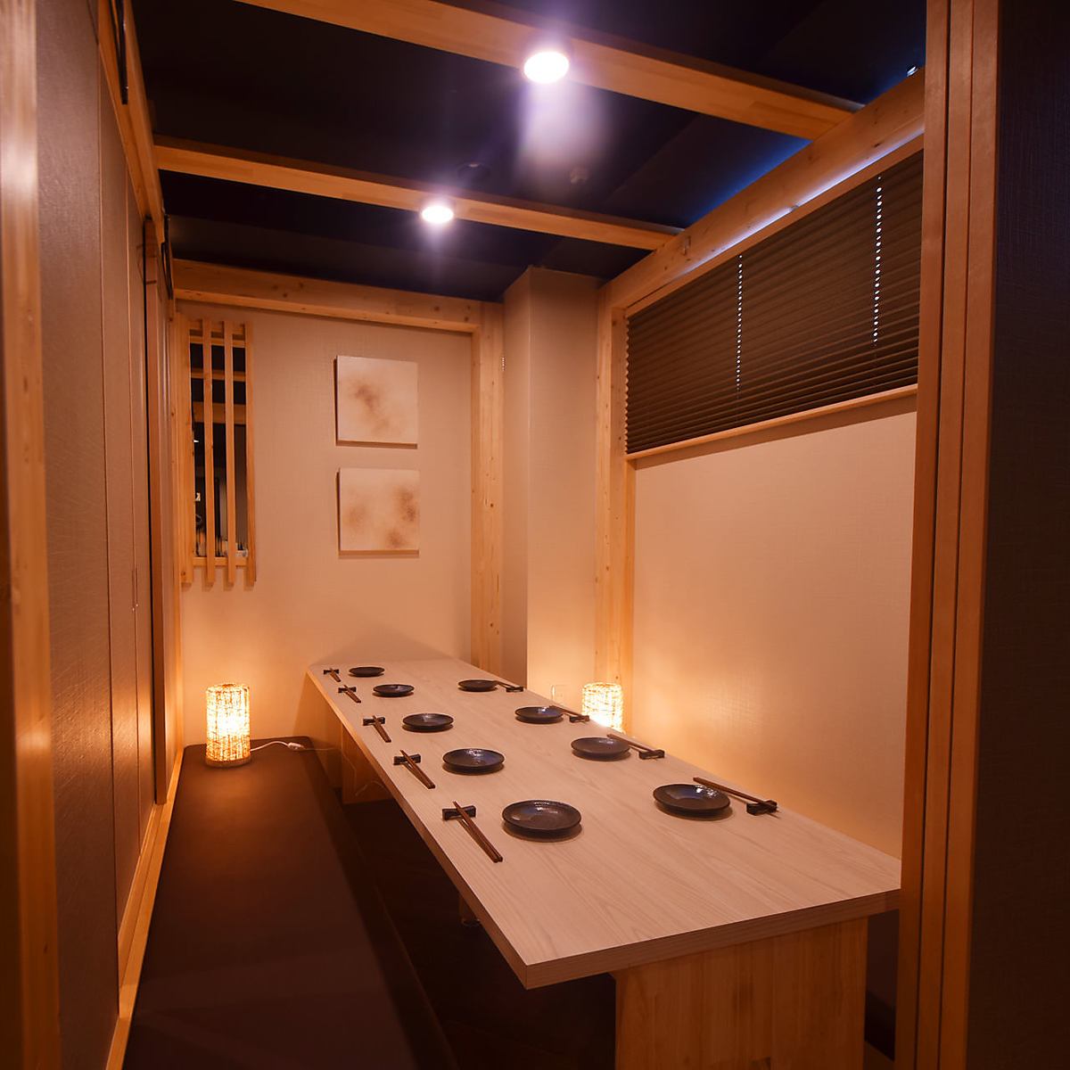 [4 minutes walk from JR Aomori Station] Enjoy a moment in a completely private room that emphasizes the atmosphere