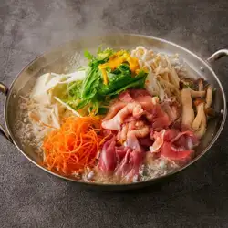 Chicken broth hot pot with yuzu aroma