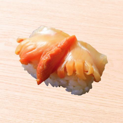 つぶ貝/赤貝/エンガワ/あじ/真鯛/芽ねぎ梅肉/馬肉/海老