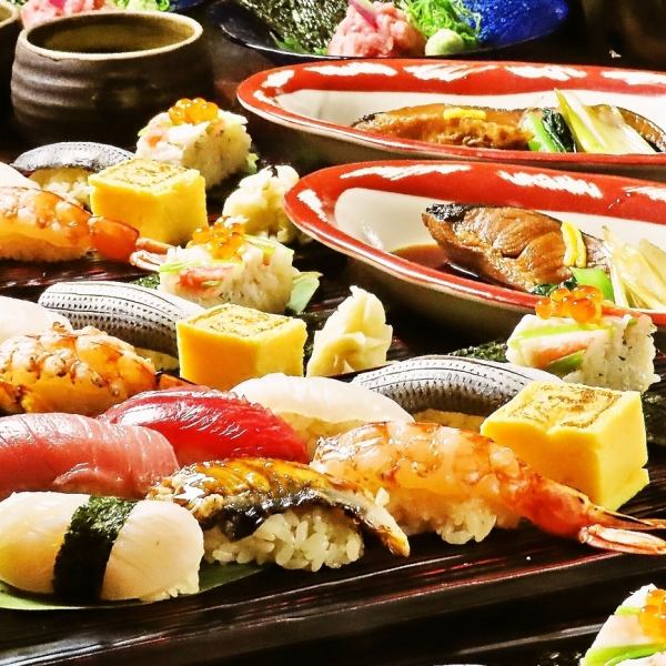 シャリには味わいまろやかな赤酢使用！本格江戸前鮨