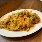 蟹「ソフトシェルクラブ」のカレー炒め