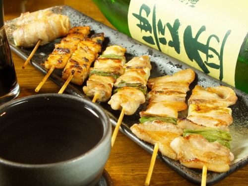 Variety of yakitori