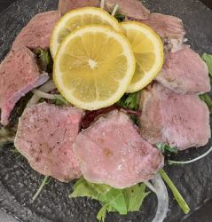 Salted Tongue Pork and Setouchi Lemon Carpaccio - Served as a Salad
