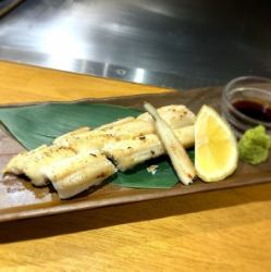 Grilled local conger eel with wasabi and soy sauce