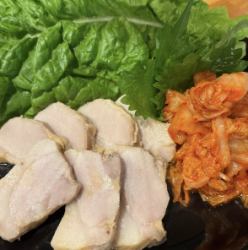 Steamed pork and kimchi