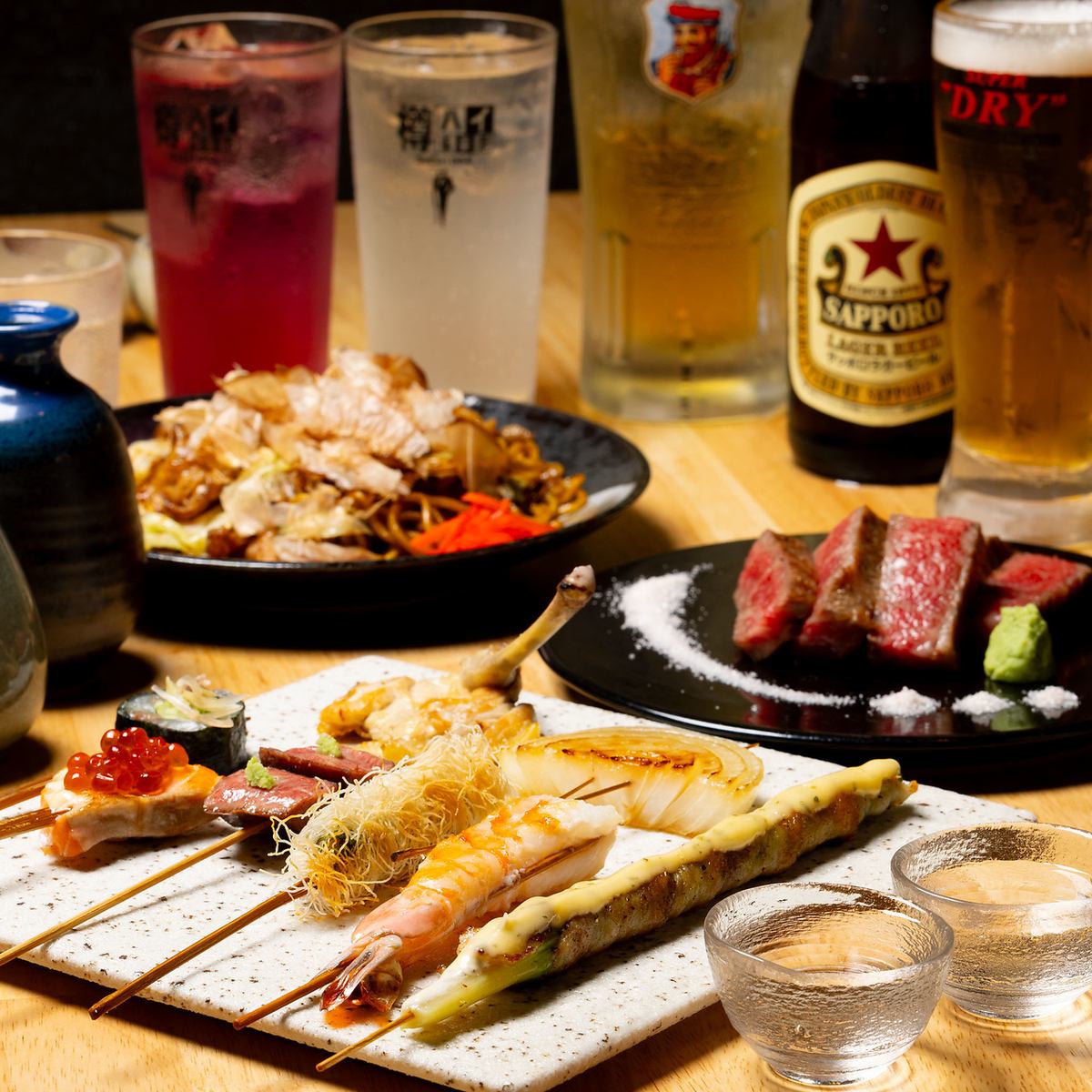 税込5500円～7700円の飲み放題付きのプランは宴会にピッタリ☆