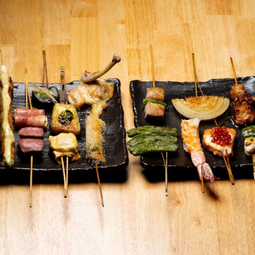 肉・魚・野菜の串メニュー