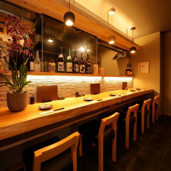 Counter seats with a sense of live are also well prepared private private room ♪ It is the best for a drinking party with special people such as a date or a fellow ◎