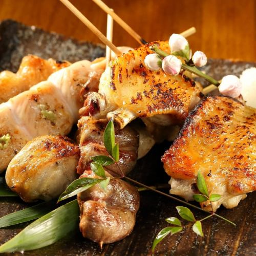 Thick chicken skewers with high-quality flavor and fat